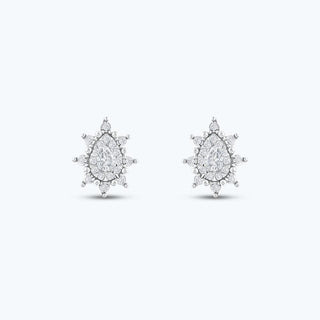 Lotus Flower Diamond Earrings