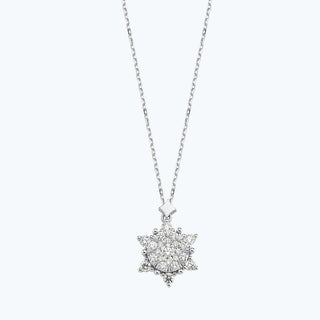 Lotus Flower Diamond Necklace