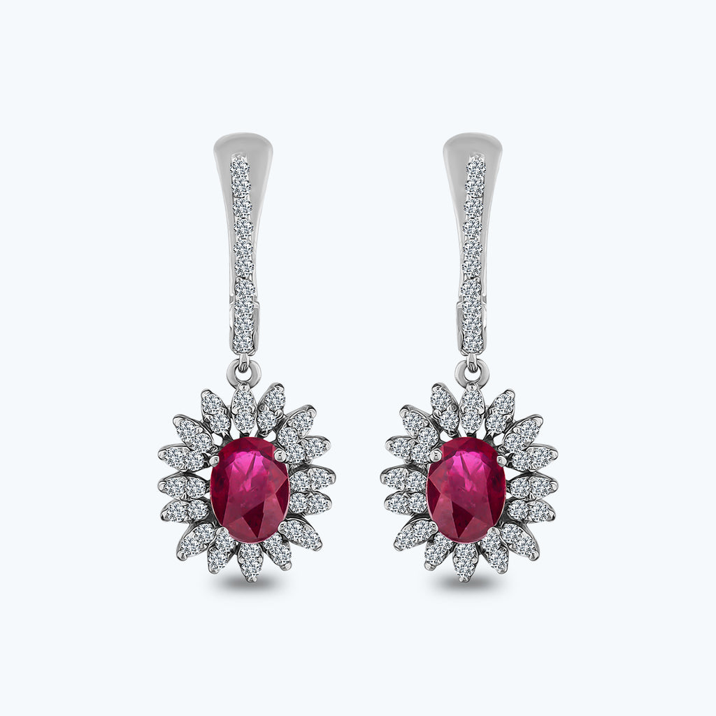 Rubin Diamantohrring