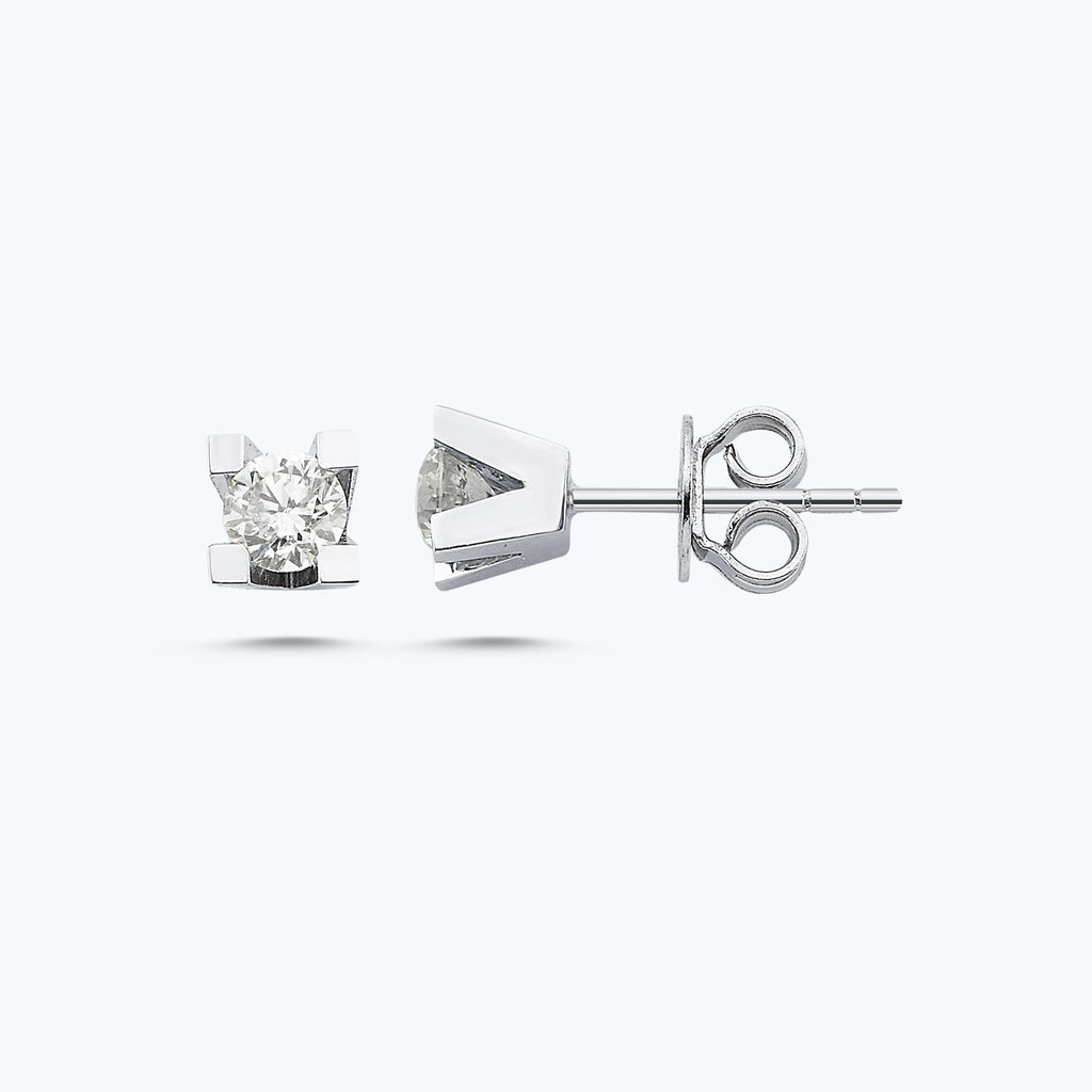 Solitaire Diamantohrring