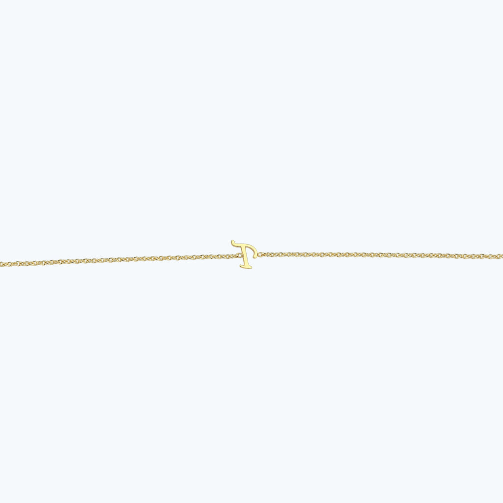 Letter T Gold Bracelet