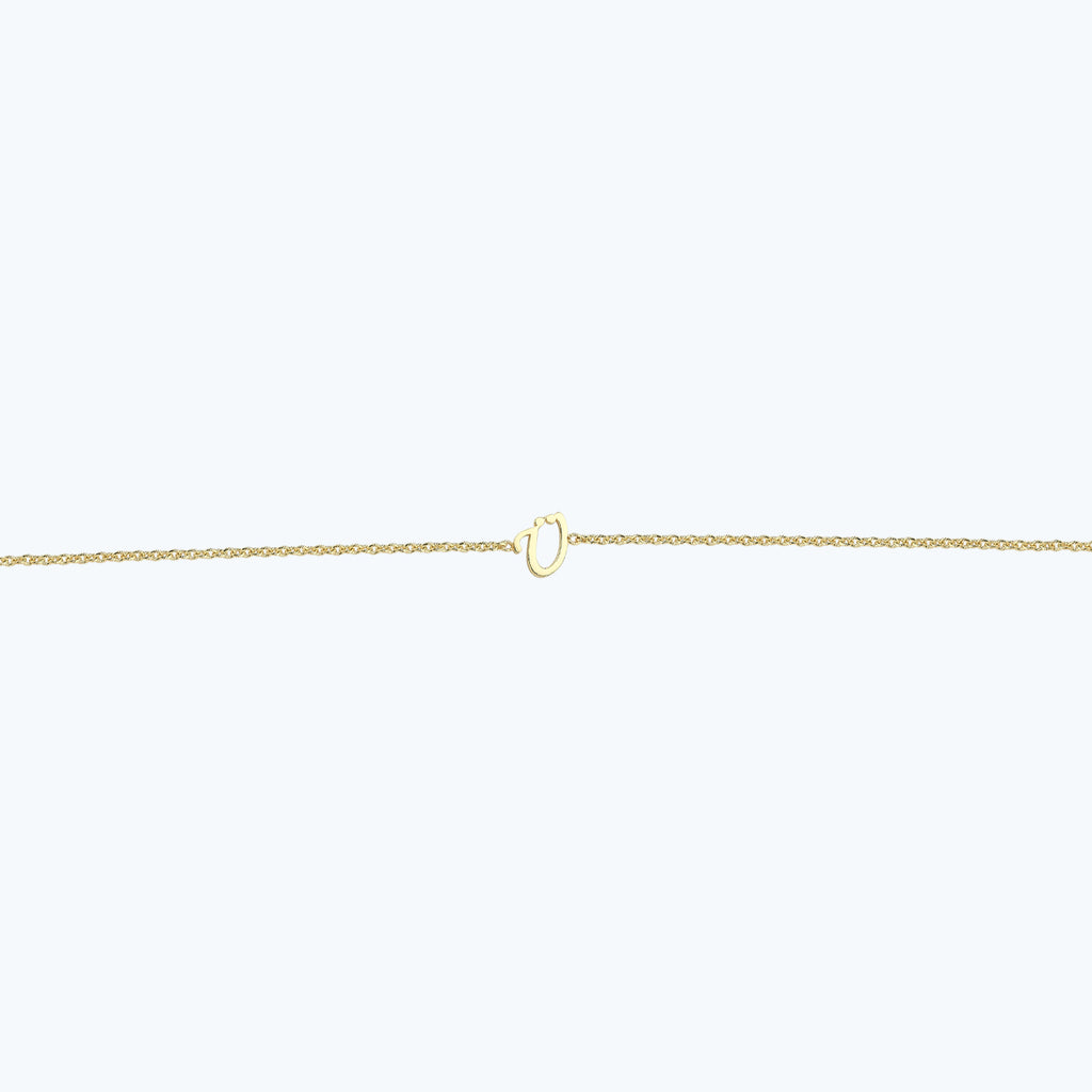 Buchstabe Ü Goldarmband