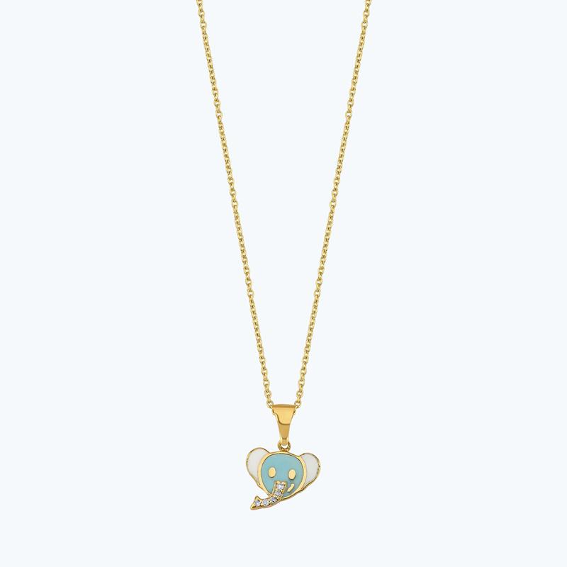 Kids Elephant Diamond Necklace