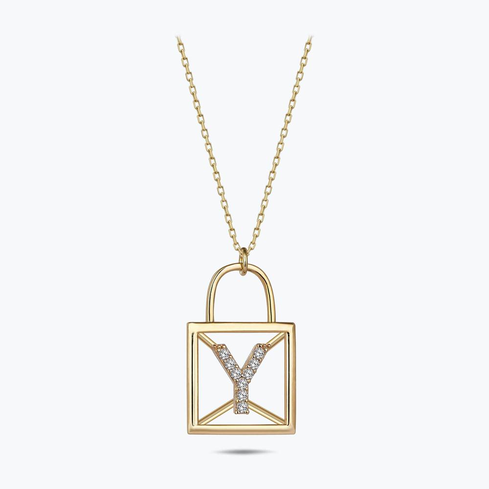 Letter Y Gold Necklace