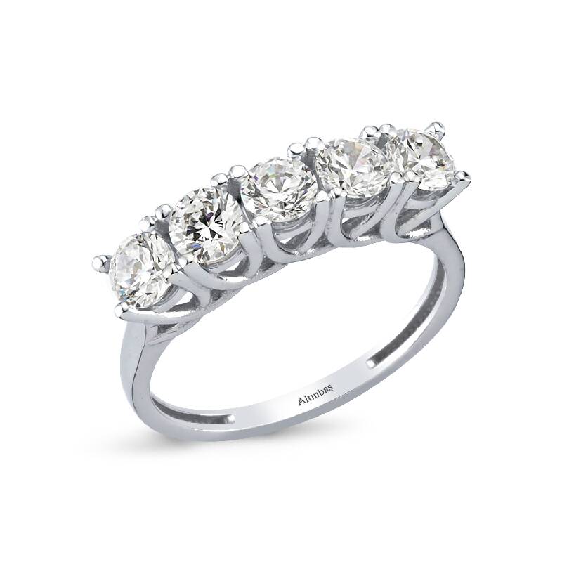 Fünf Steine Goldring