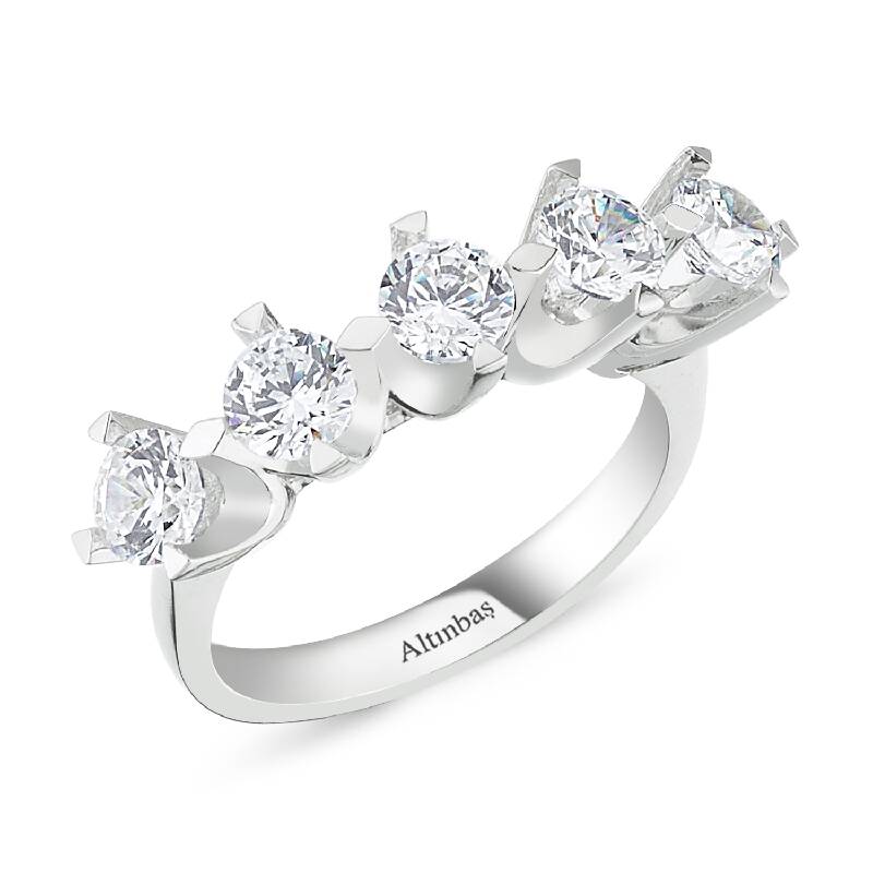 Fünf Steine Goldring