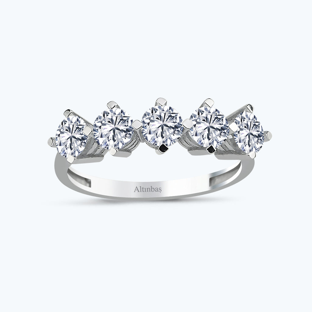 Bague Or Cinq Pierre