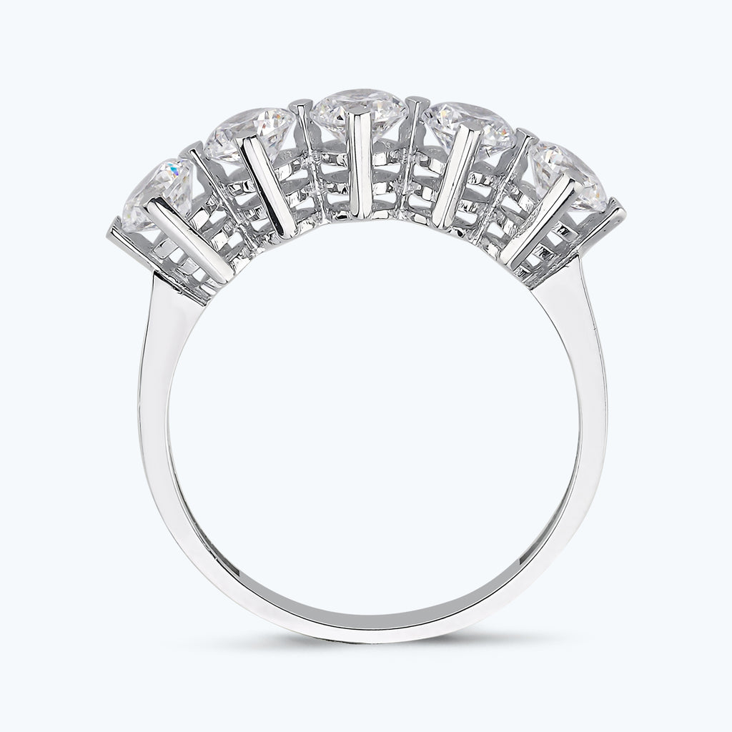 Bague Or Cinq Pierre