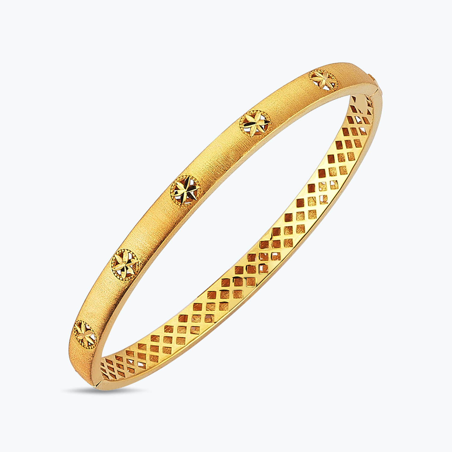 22K Flower Of Life Gold Bangle BLZSE623-24875-135 | Altınbaş