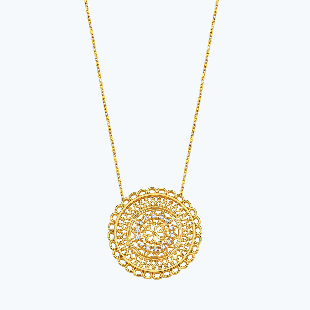 22Kt Altınbaş Mandala Goldkette