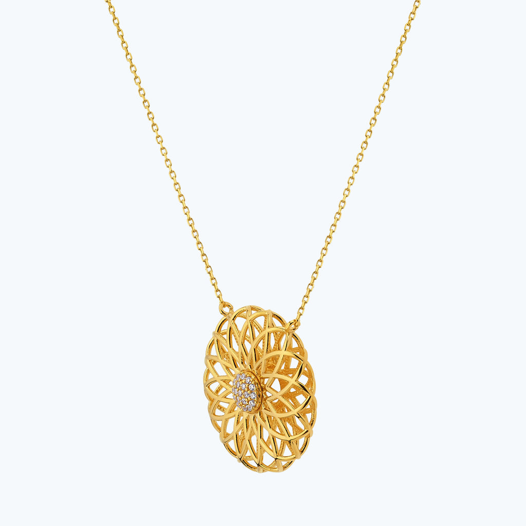 22Kt Altınbaş Mandala Goldkette