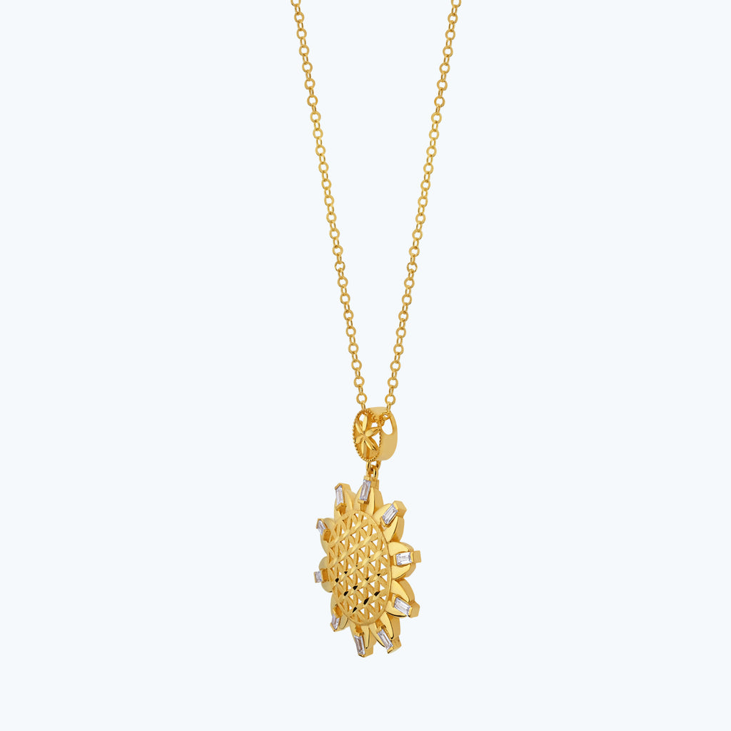 22K Flower of Life Gold Necklace