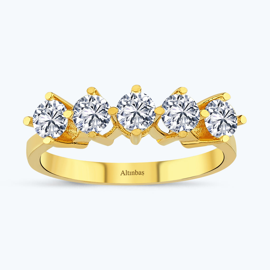 Five Stone Gold Ring