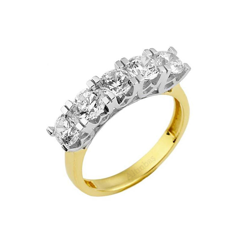 Five Stone Gold Ring