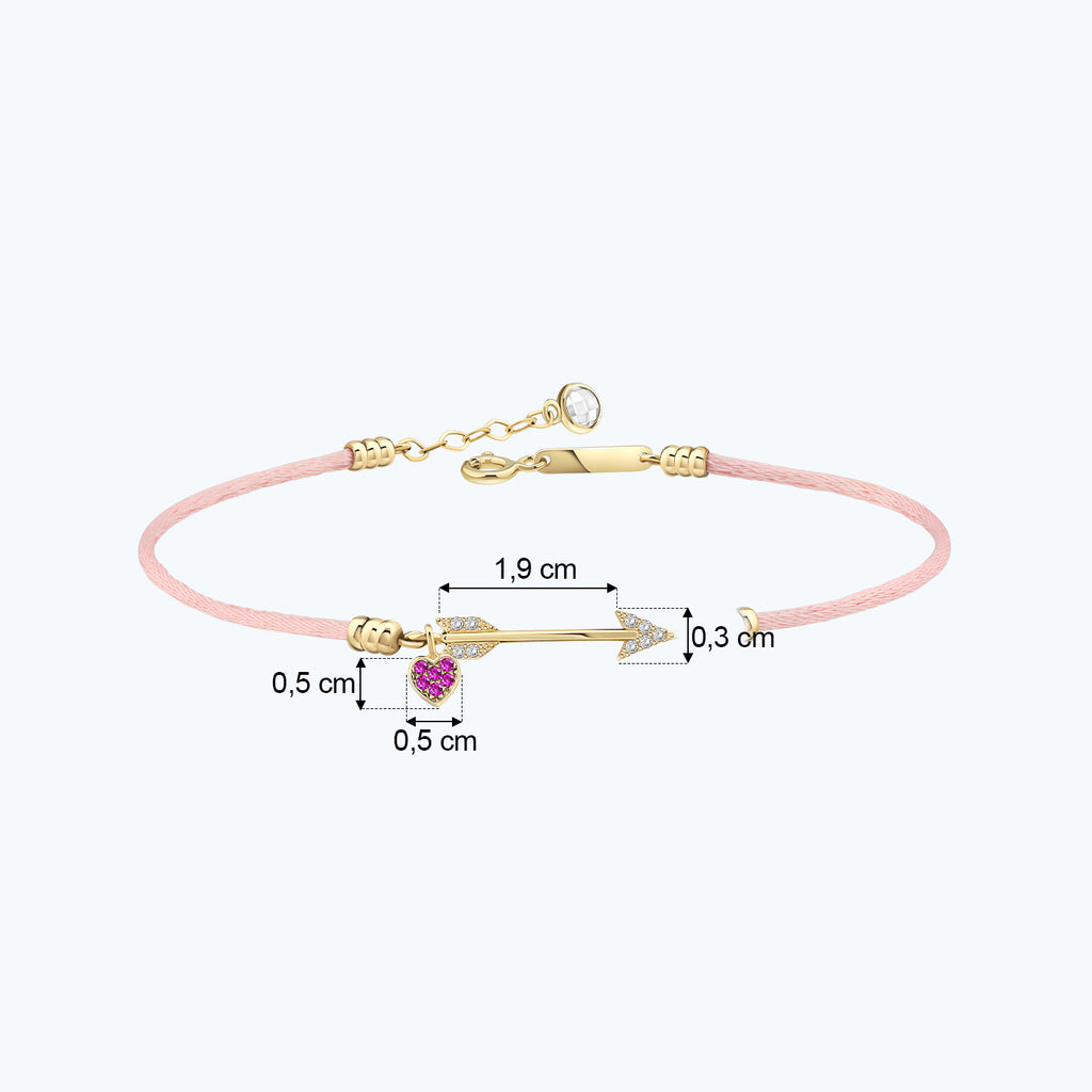 Besties Heart Gold Bracelet
