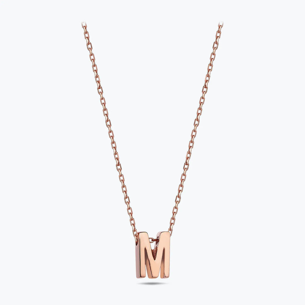 Letter M Gold Necklace