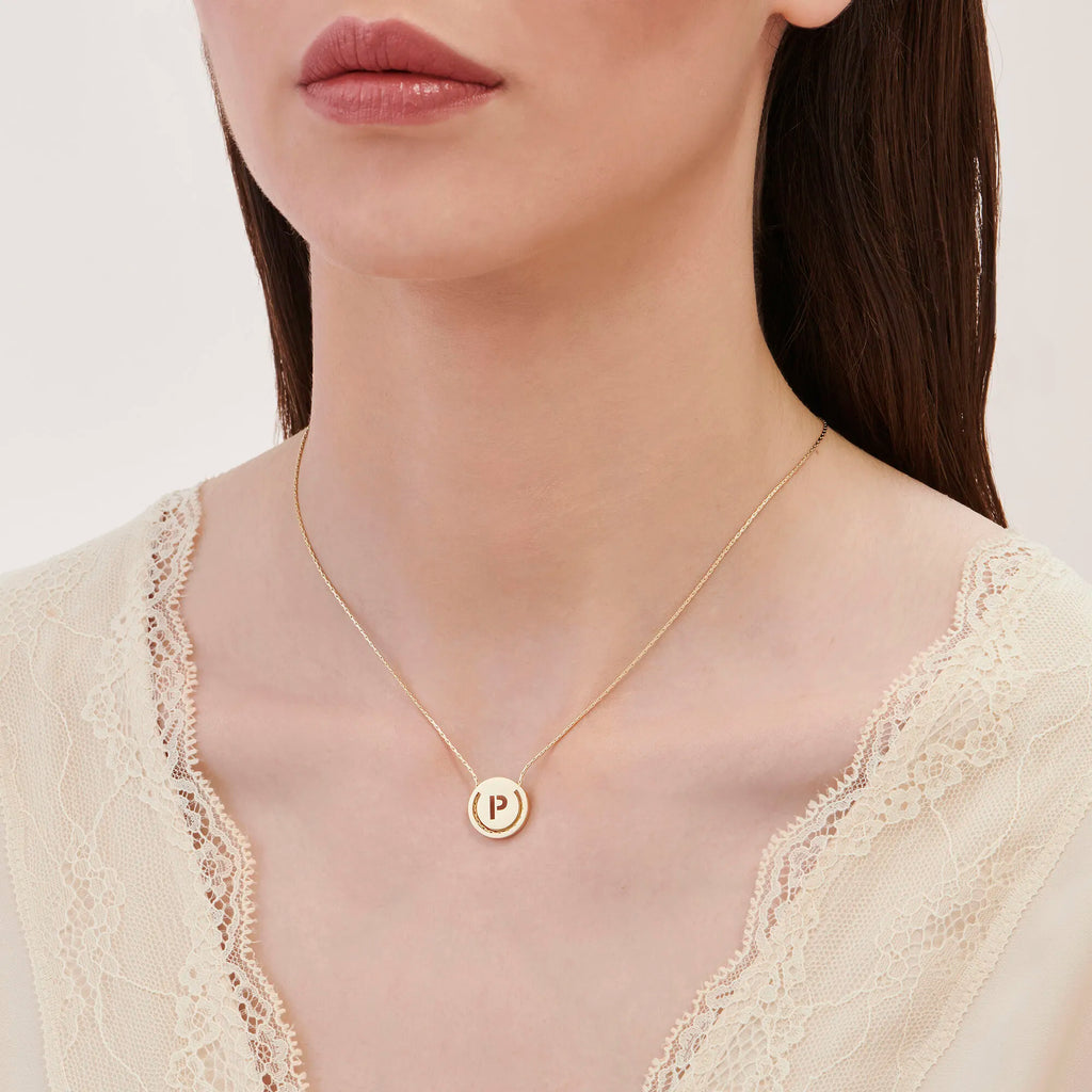 Collier Or Lettre P