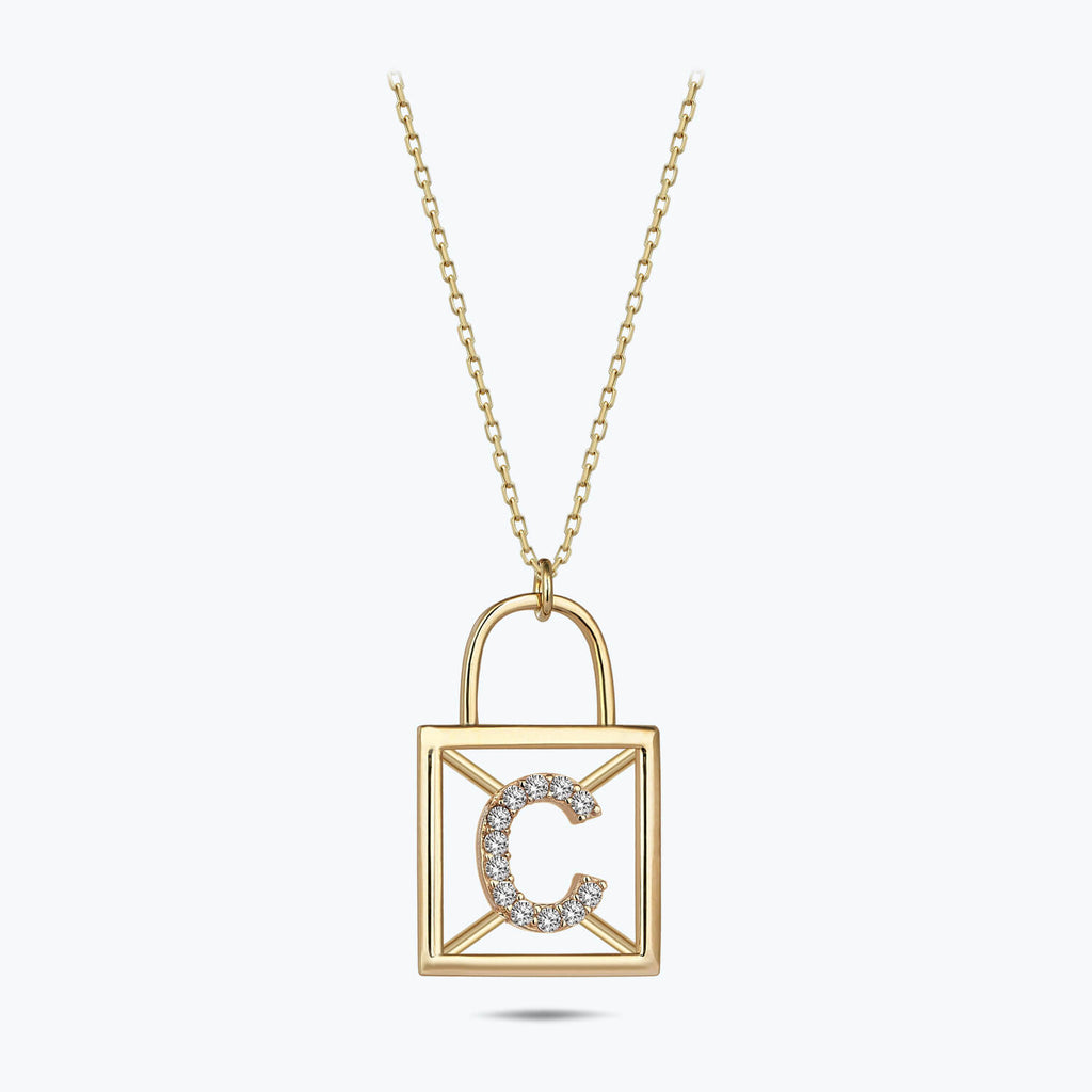 Letter C Gold Necklace