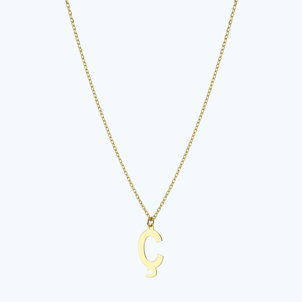 Letter Ç Gold Necklace