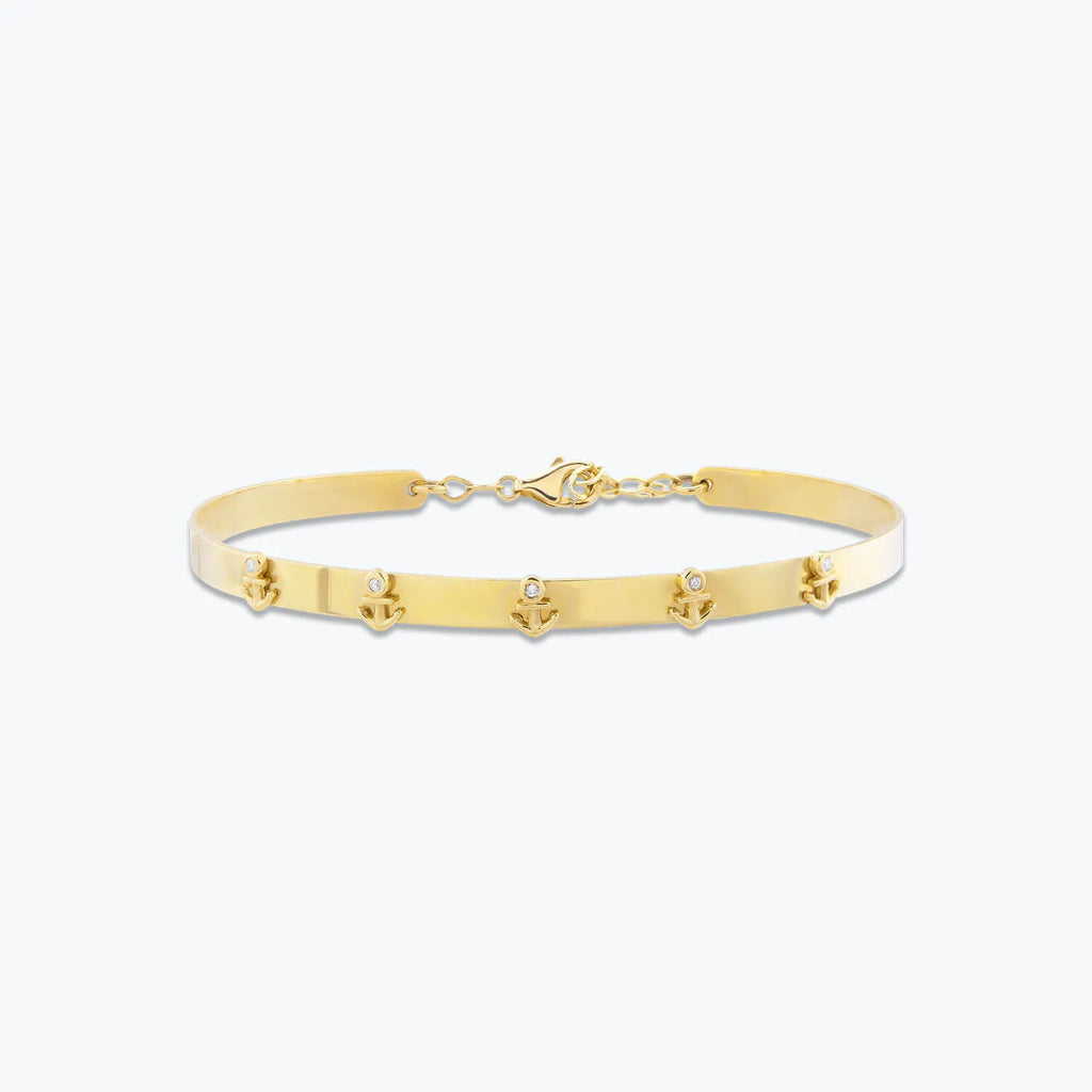 Bracelet Or Jonc - Marin