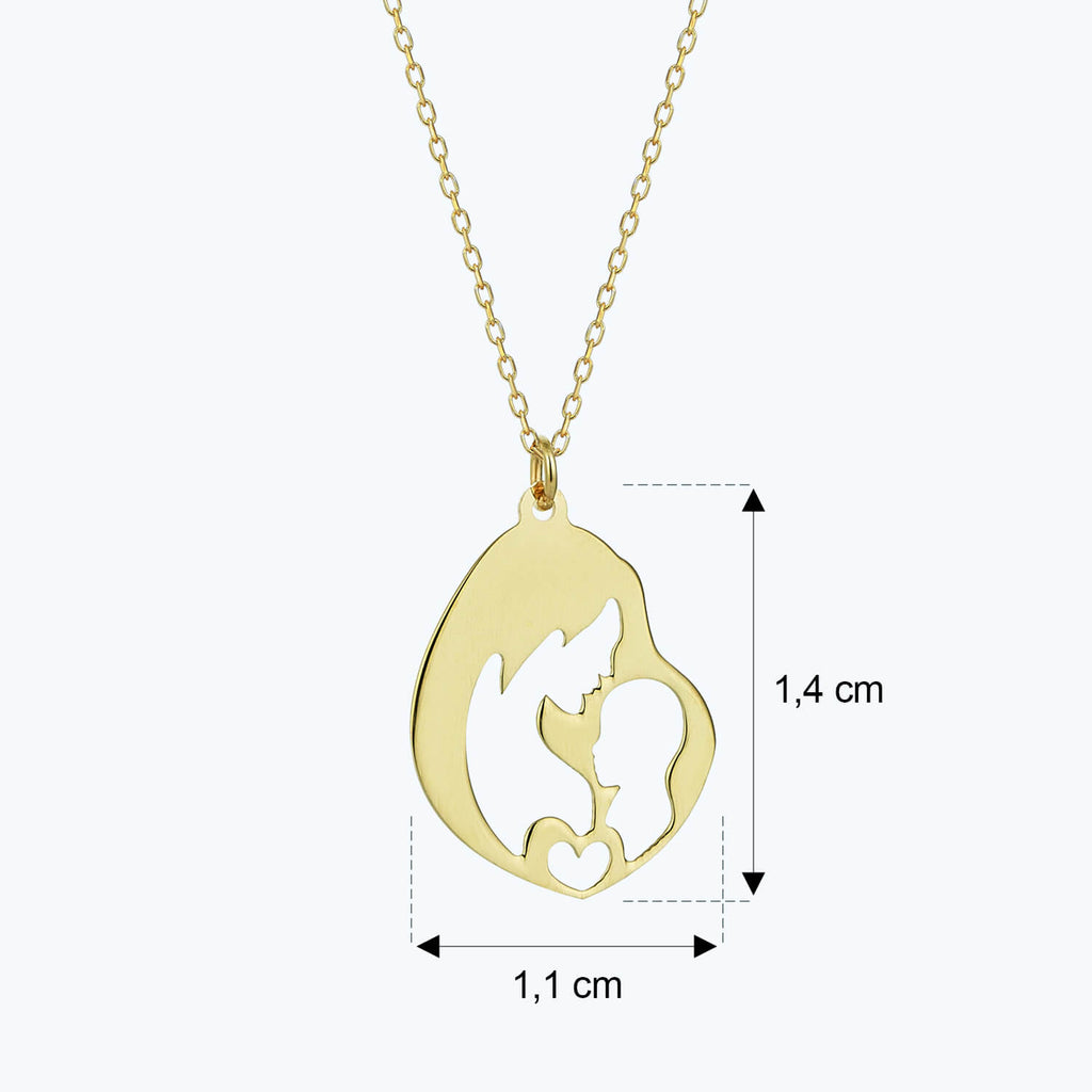 Mother & Child Gold Necklace
