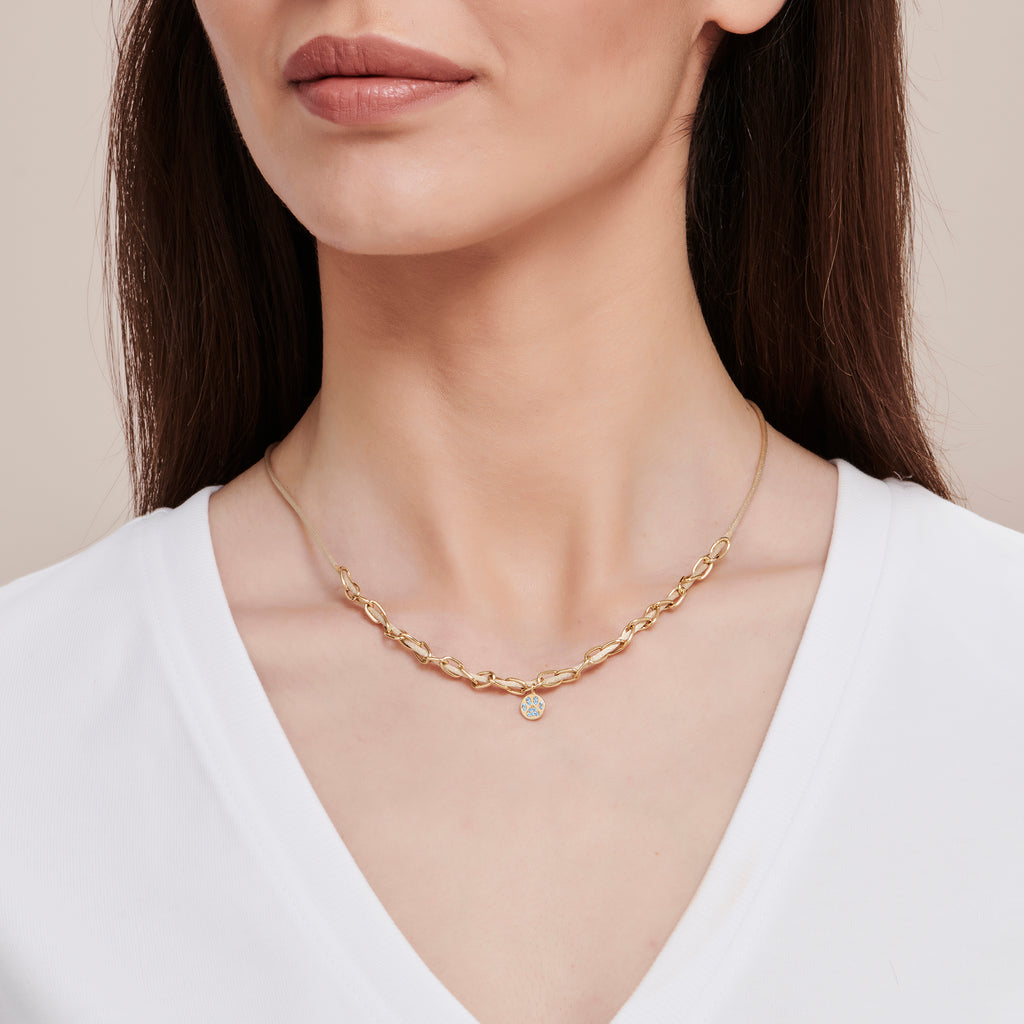 Besties Paw Gold Necklace