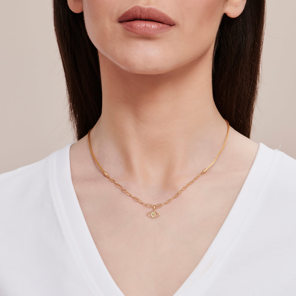 Besties Eye Gold Necklace