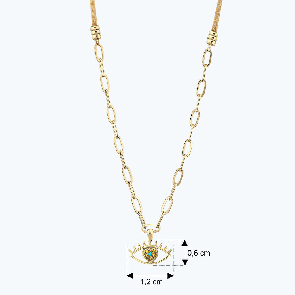 Besties Eye Gold Necklace