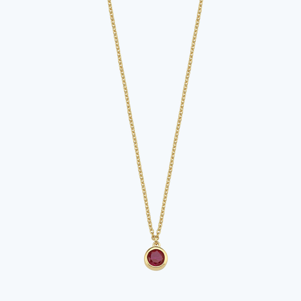 Colored Stone Gold Necklace