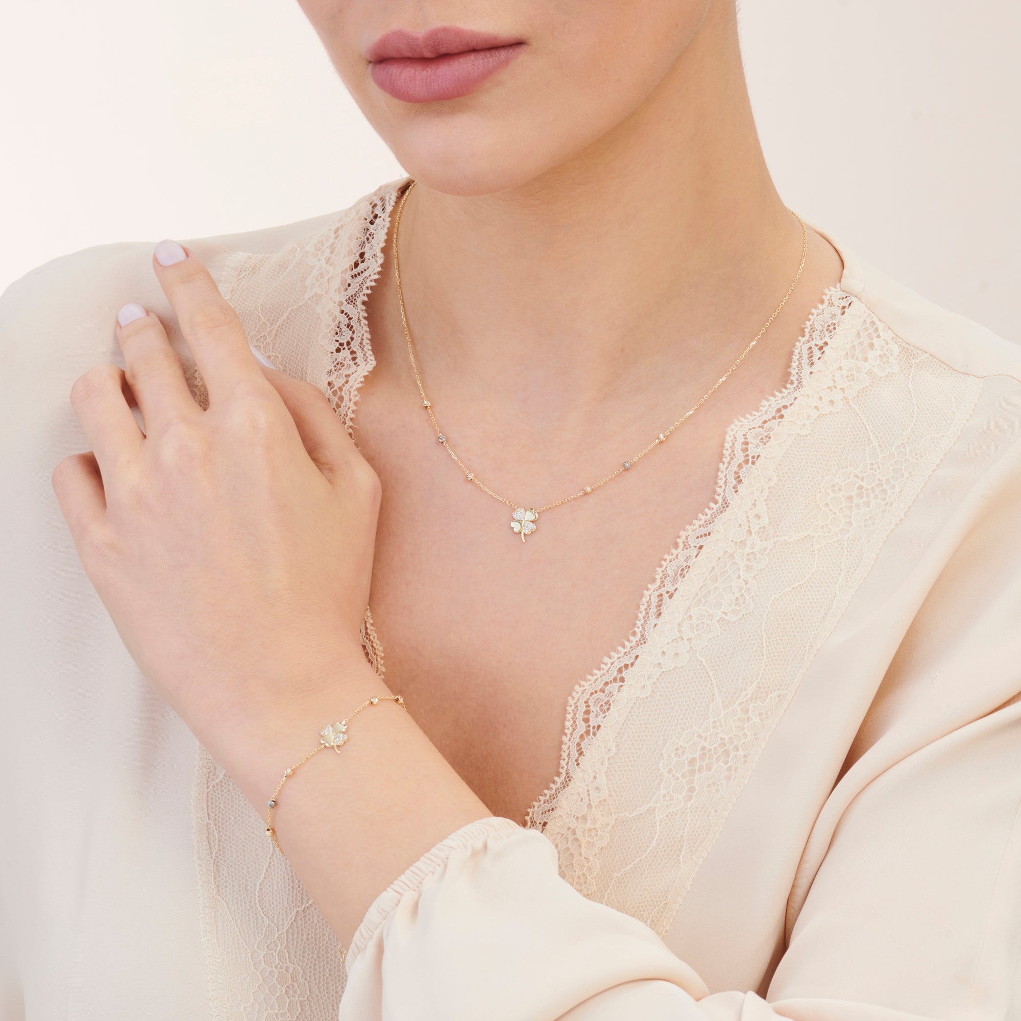 Clover Gold Necklace AKLBR0132-25359 | Altınbaş