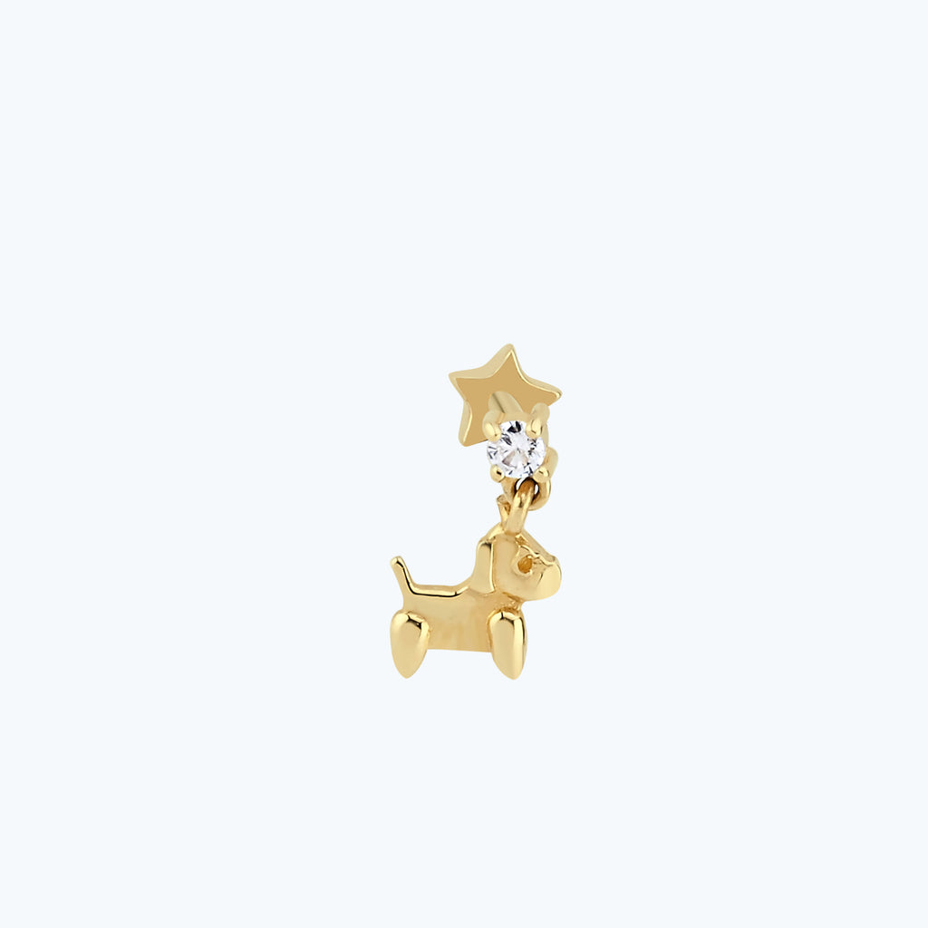Gold Hund Tragus Piercing