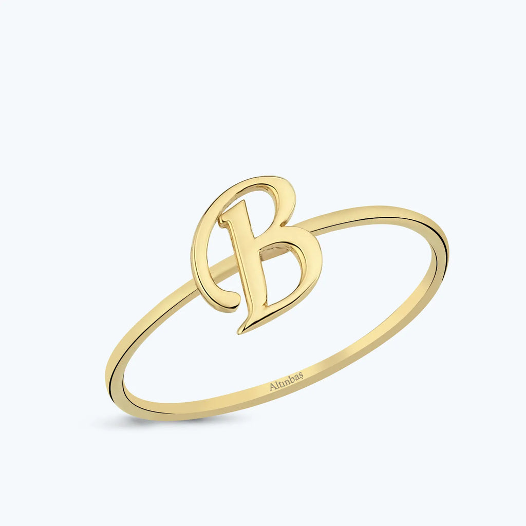 Bague Or Lettre B