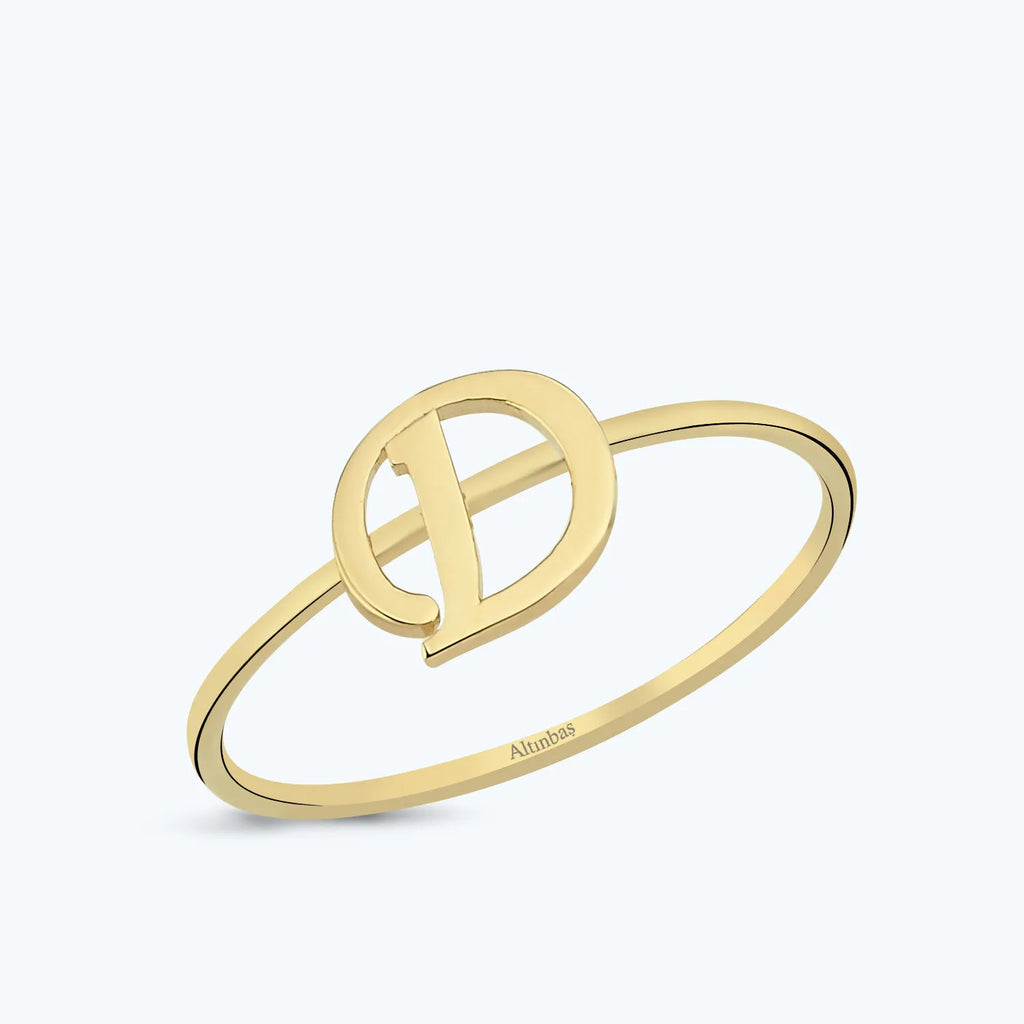 Bague Or Lettre D