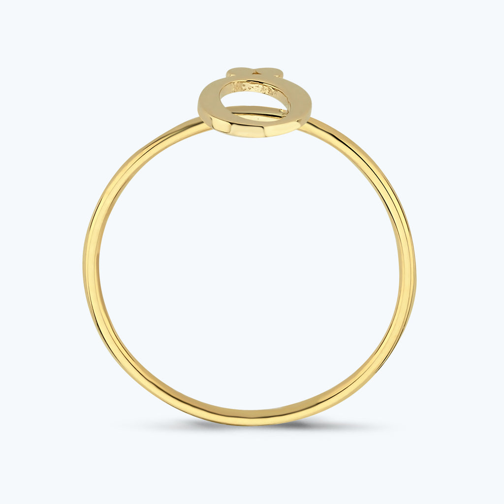 Letter Ö Gold Ring