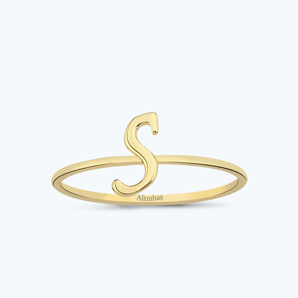 Bague Or Lettre S