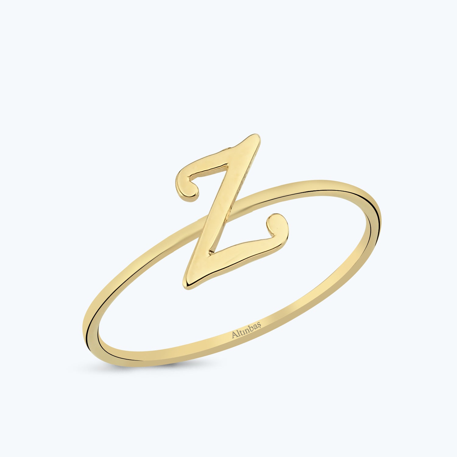 Letter Z Gold Ring ZYZINTGK01-25295-066 | Altınbaş