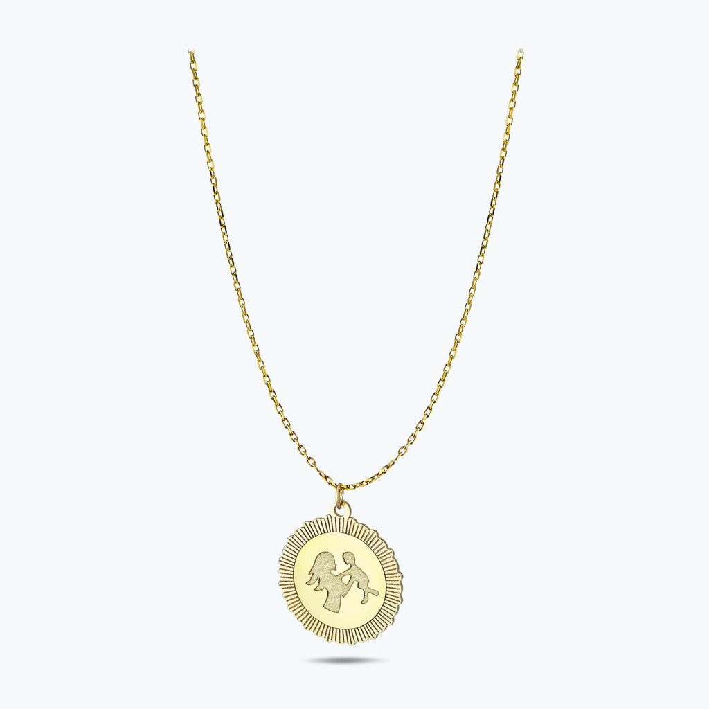 Altinbas Life Mother and Child Gold Necklace