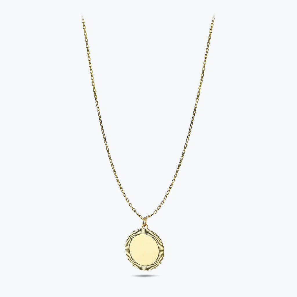 Altinbas Life Plate Gold Necklace
