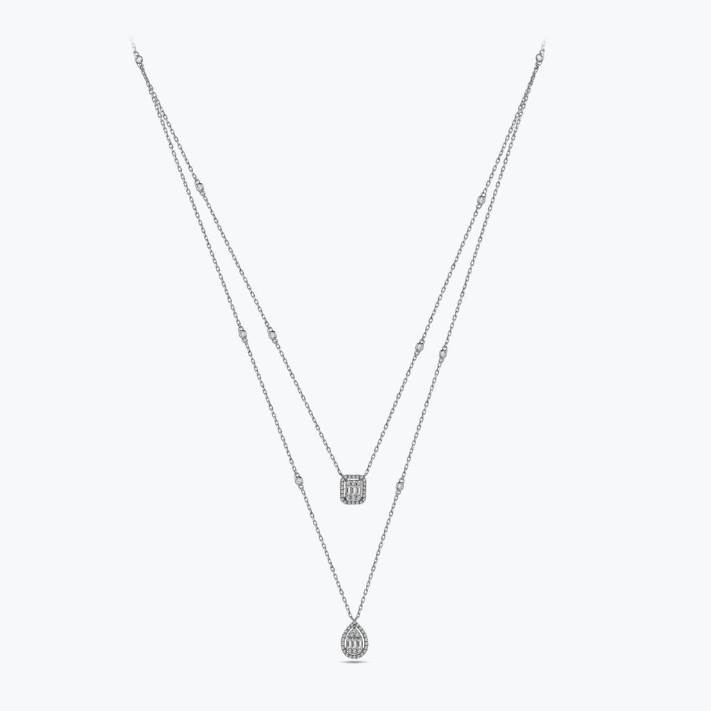 Collier Diamant Baguette