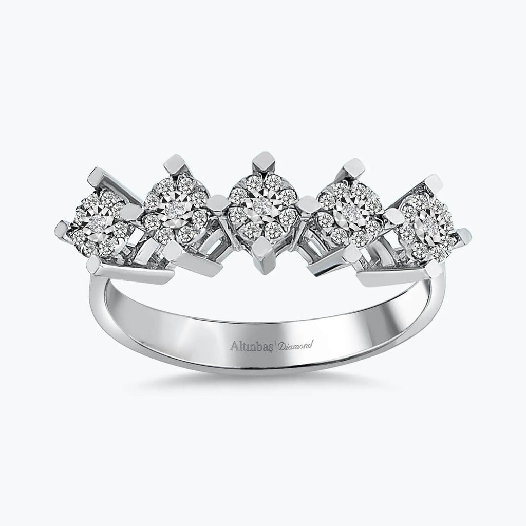Fünf Steine Diamantring