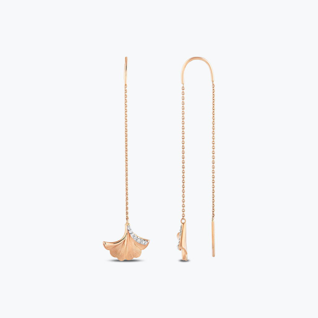Diamantohrring - Ginkgo