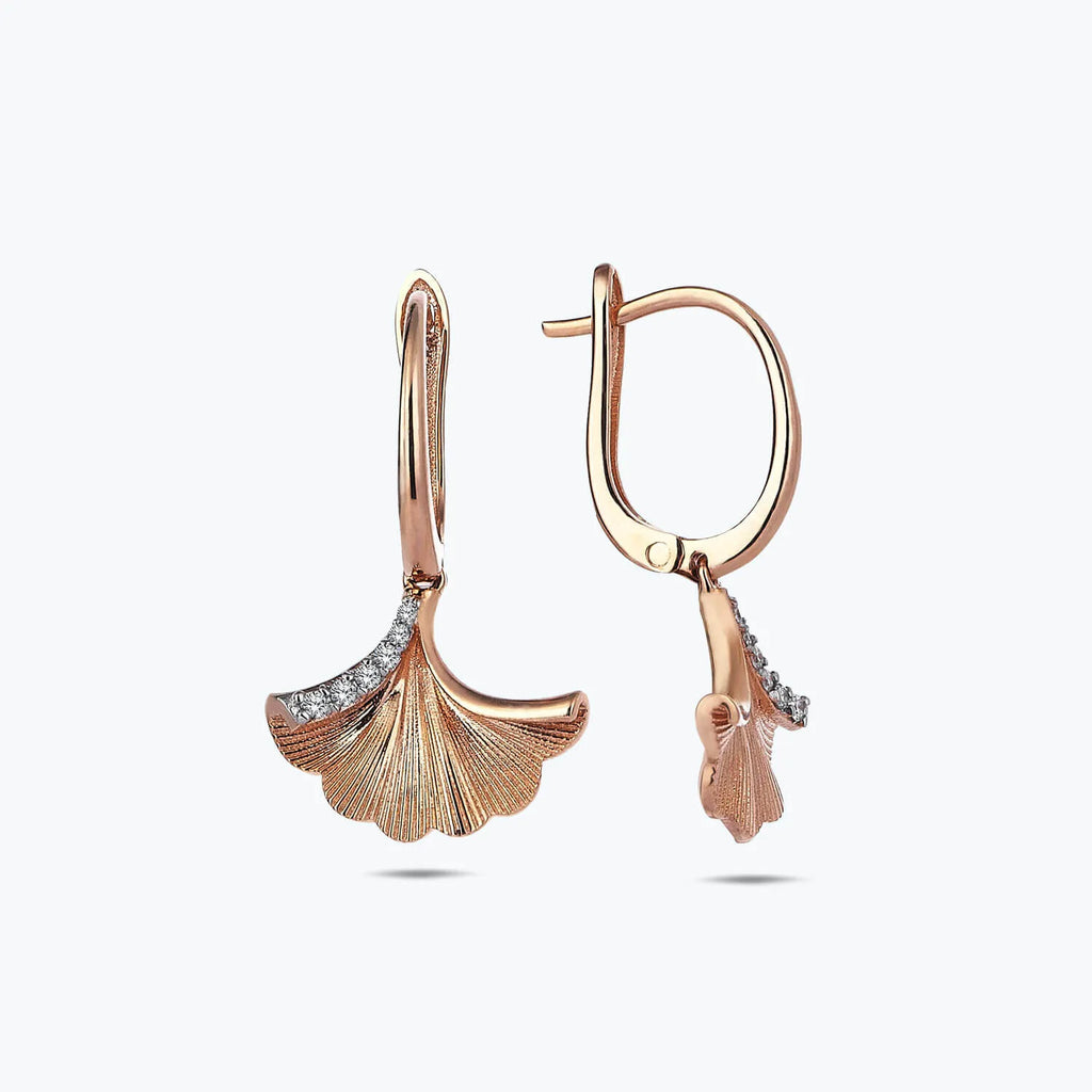 Boucles d'Oreilles Diamant - Ginkgo
