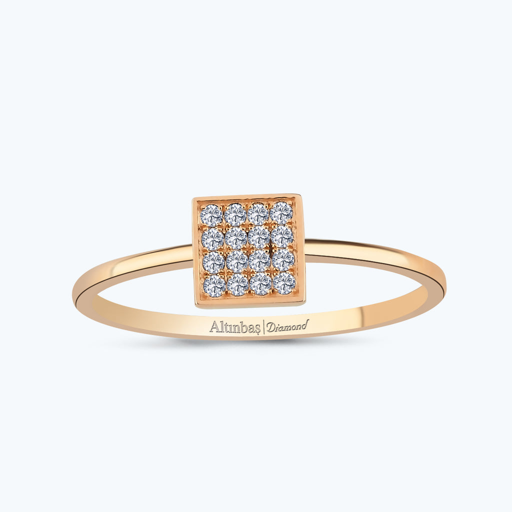 Quadrat Diamantring 