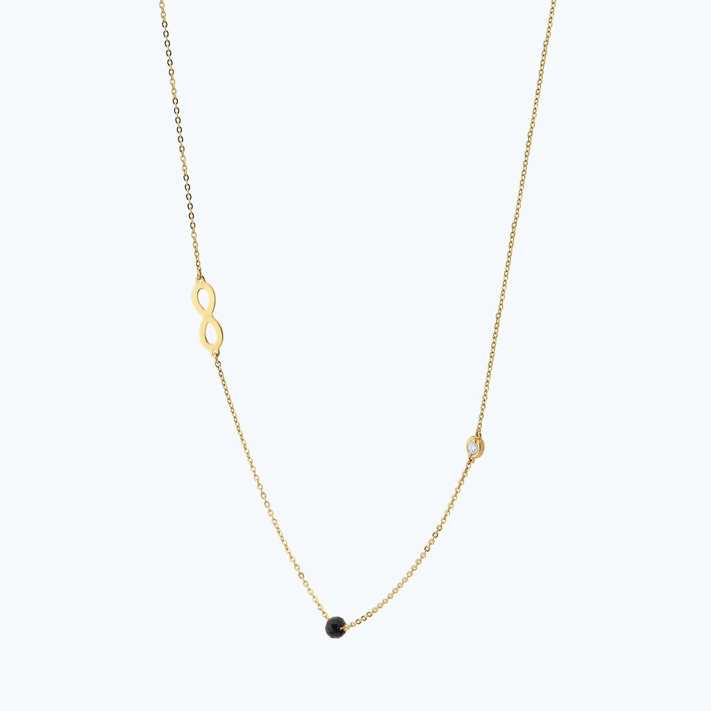 Unendlichkeit Perlen Diamantkette
