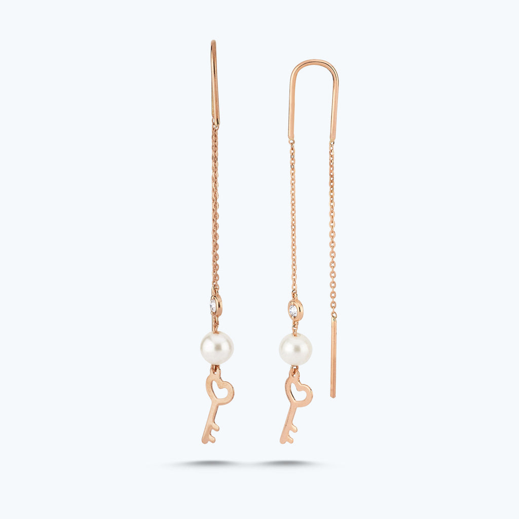 Perlen Diamantohrring