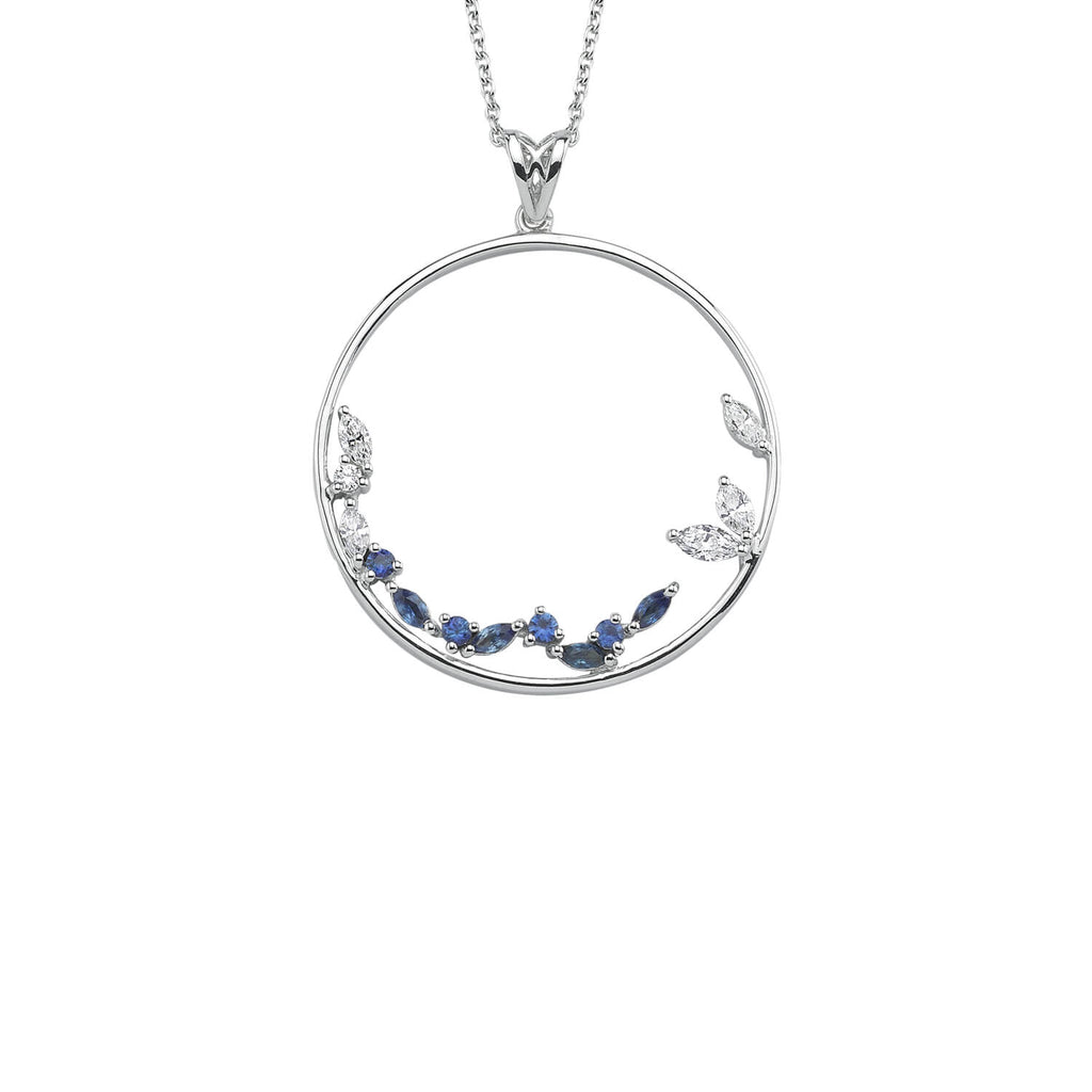 Saphir Diamantkette 