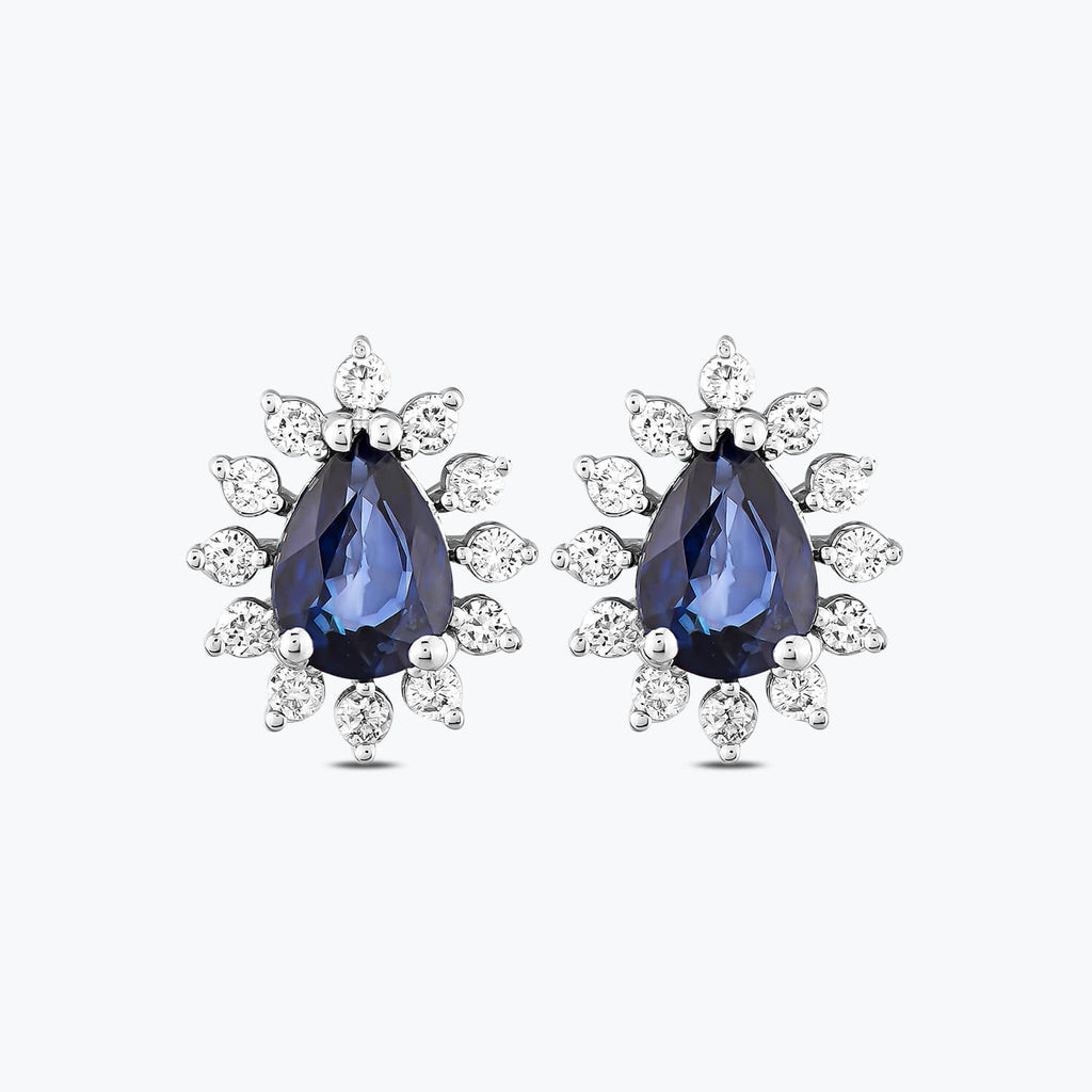 Saphir Diamantohrringe