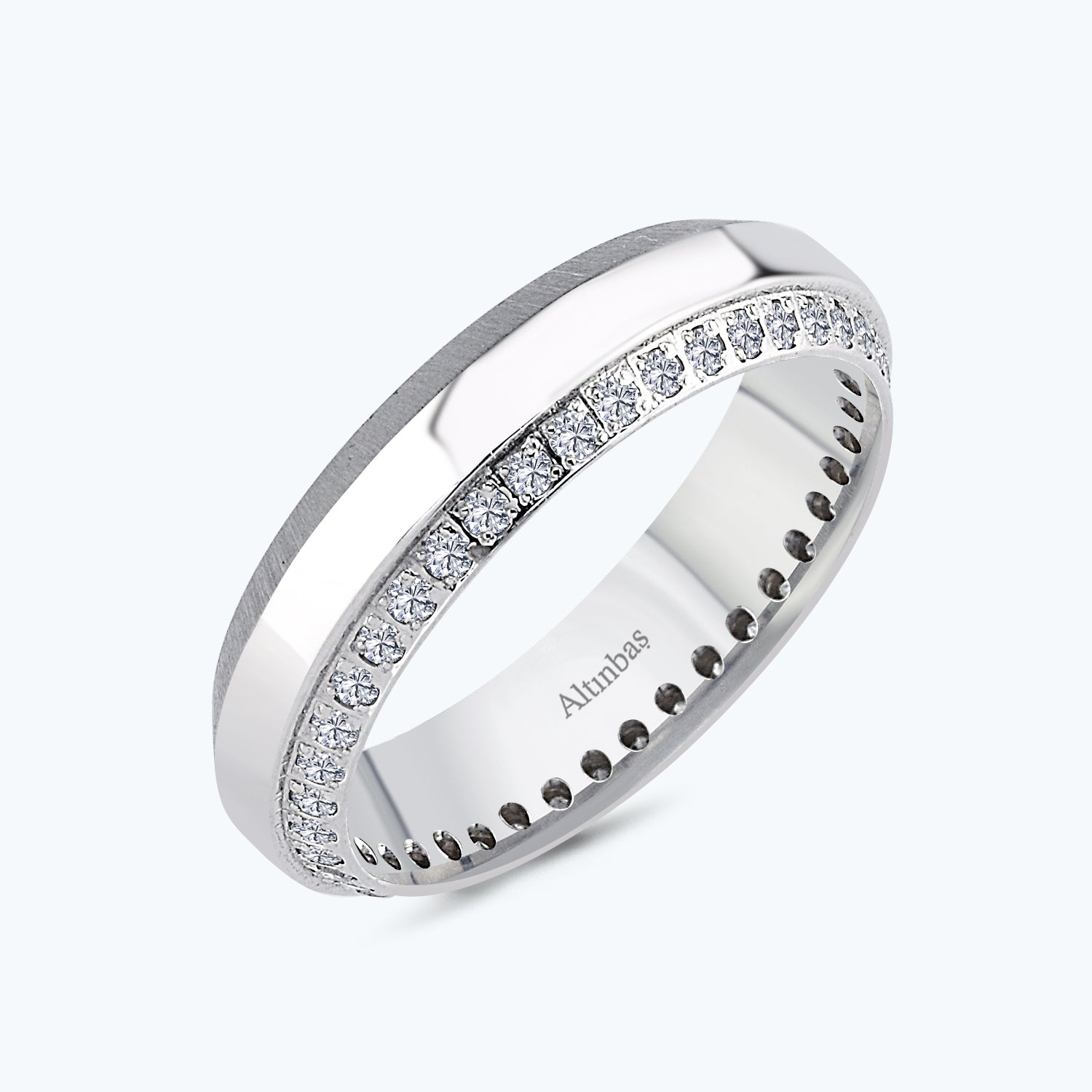 Sheba 1/2 ct tw. Lab Grown Diamond Ladies Band Platinum - My Trio Rings